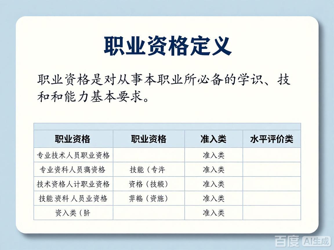 职业资格证全面解析：哪些是准入类？哪些是水平评价类？