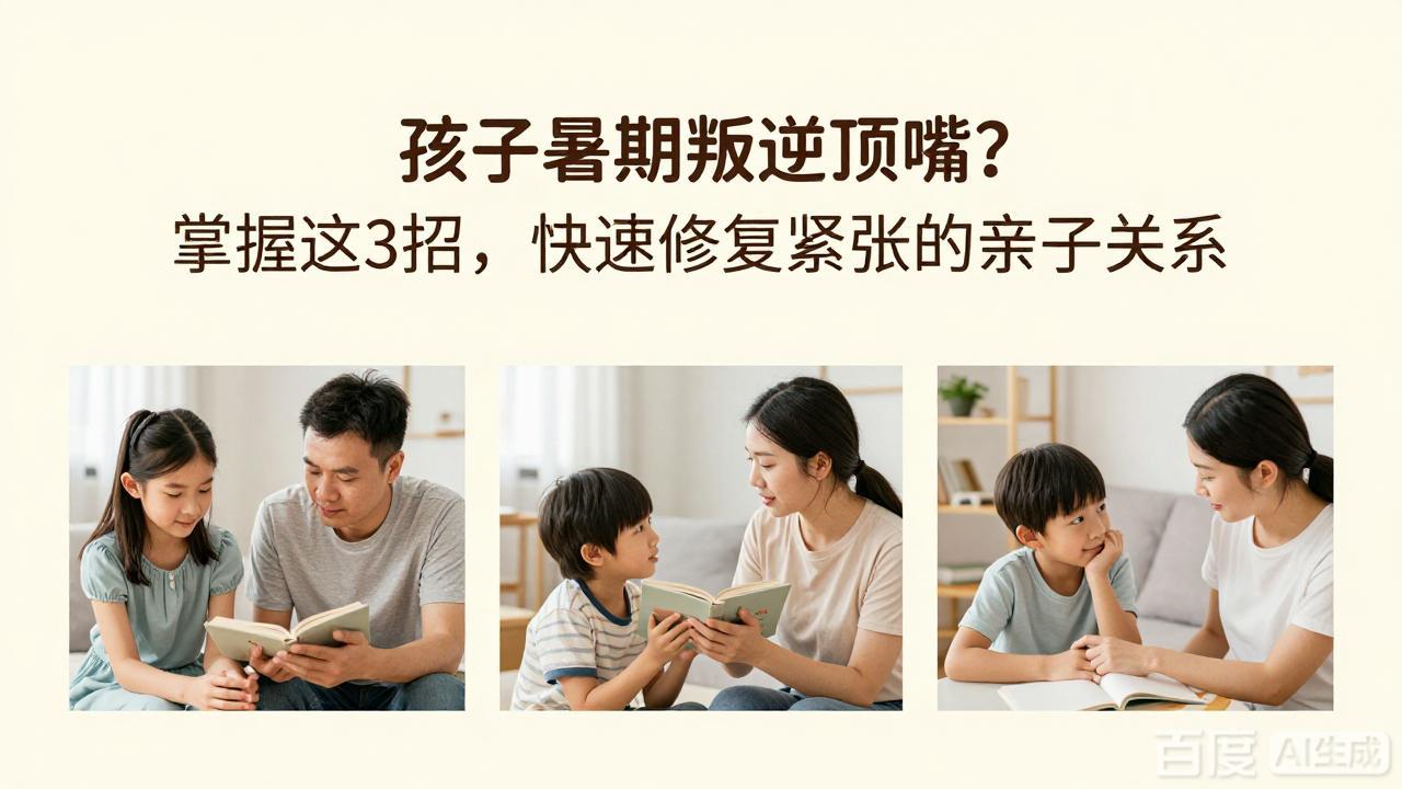 孩子暑期叛逆顶嘴？掌握这 3 招，快速修复紧张的亲子关系